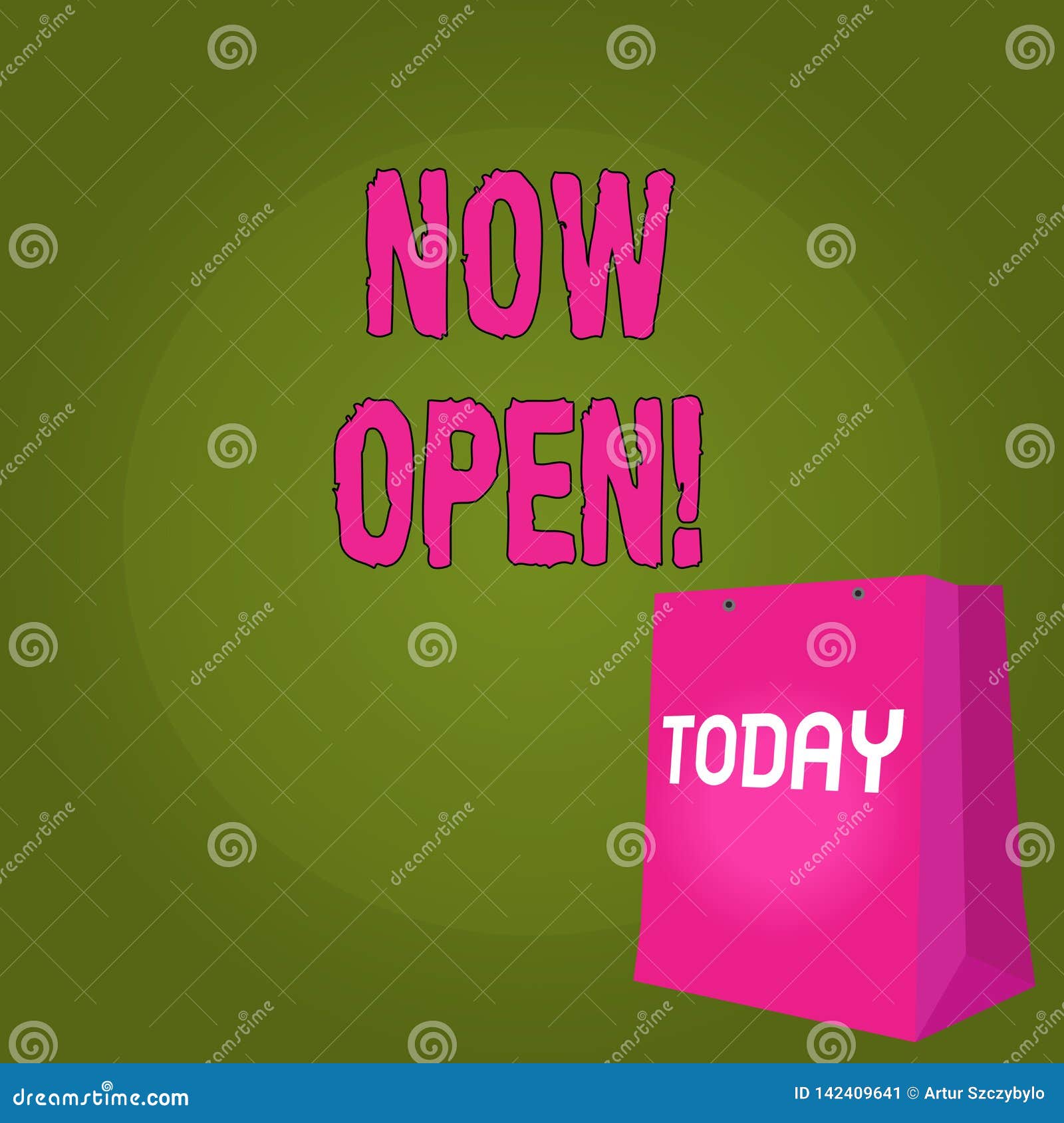 Handwriting Text Now Open Concept Meaning Leave Door Or