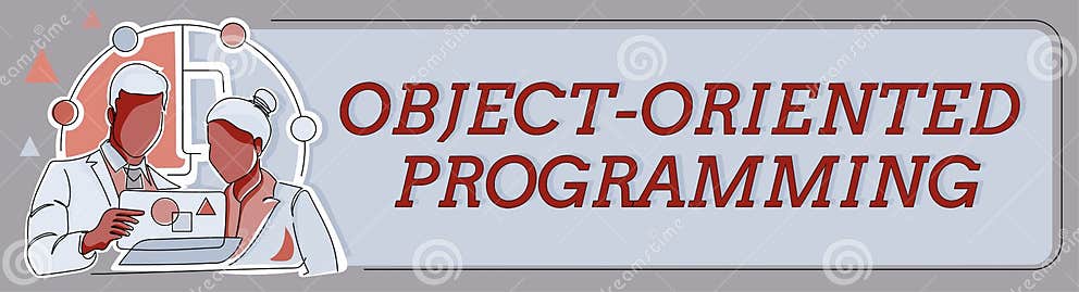 Handwriting Text Object Oriented Programming. Word Written on Language ...