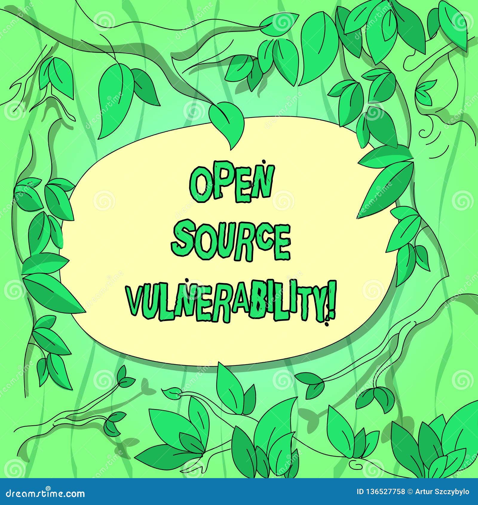 Handwriting text open source vulnerability concept meaning publicized 