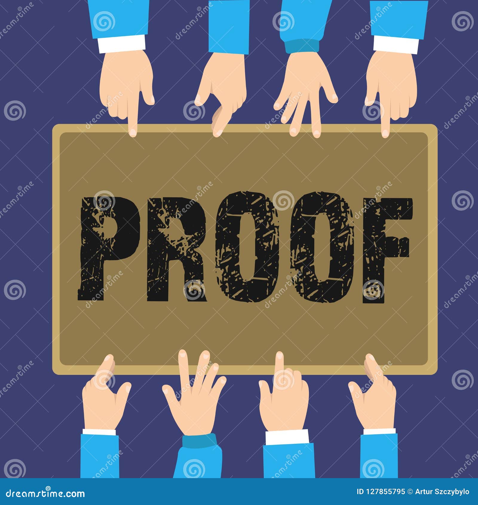 Poc Proof Of Concept With Big Word Or Text And Team People With Modern