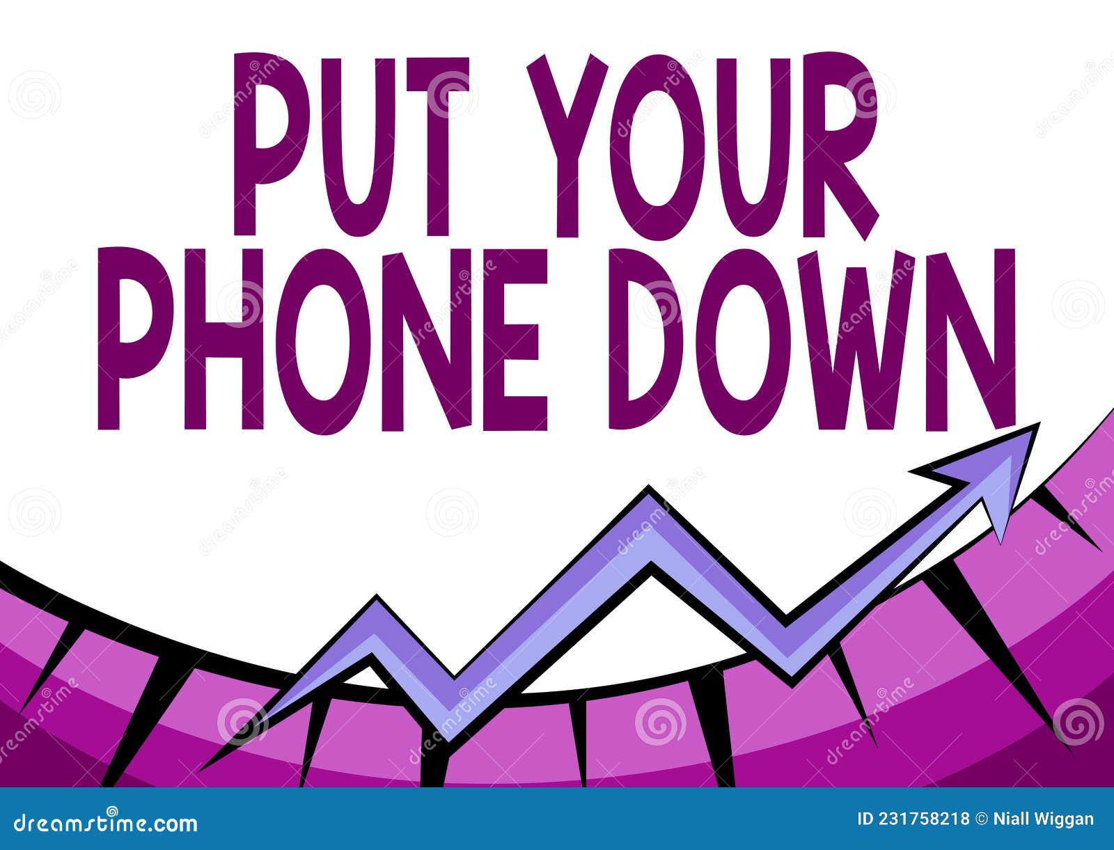 Handwriting Text Put Your Phone Down. Word for End Telephone Connection