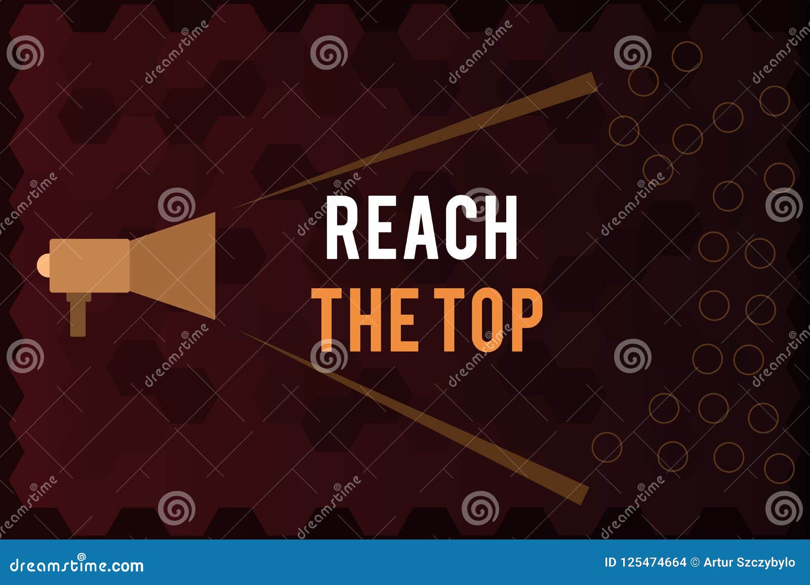 Handwriting Text Reach the Top. Concept Meaning Get Ahead Succeed