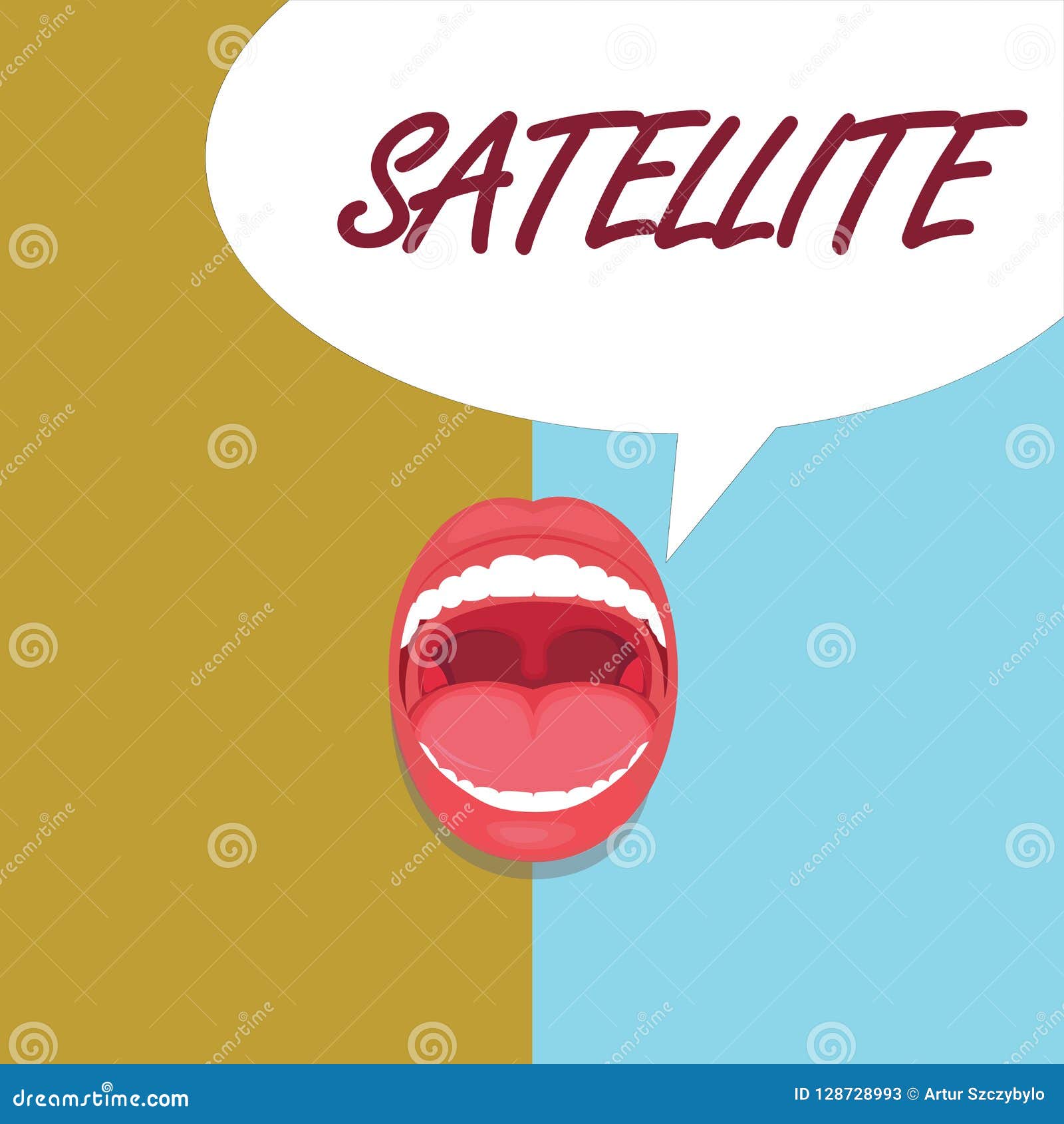 Handwriting Text Satellite. Concept Meaning Artificial Body Placed in