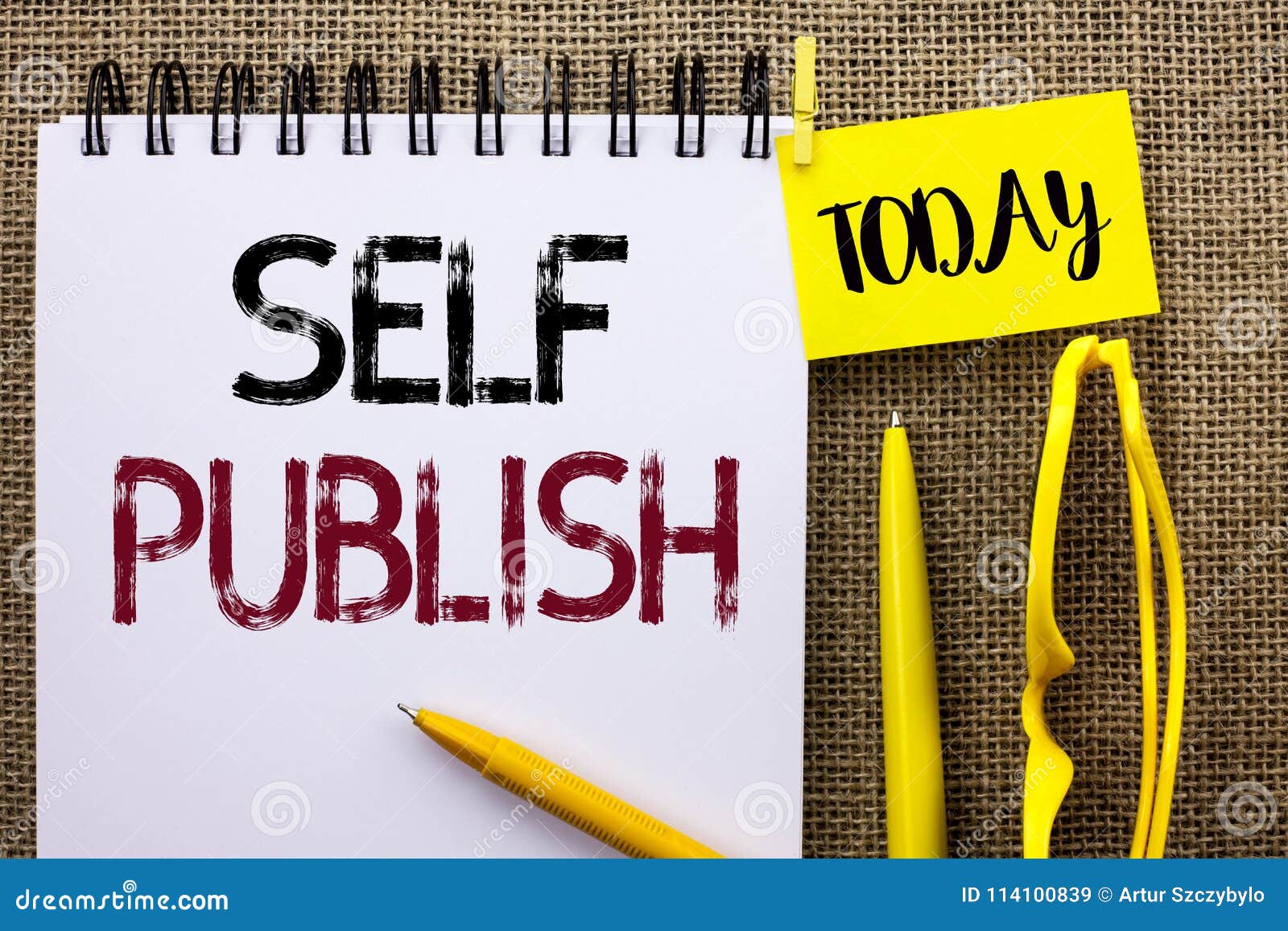 Self text. Publish meaning. Self content