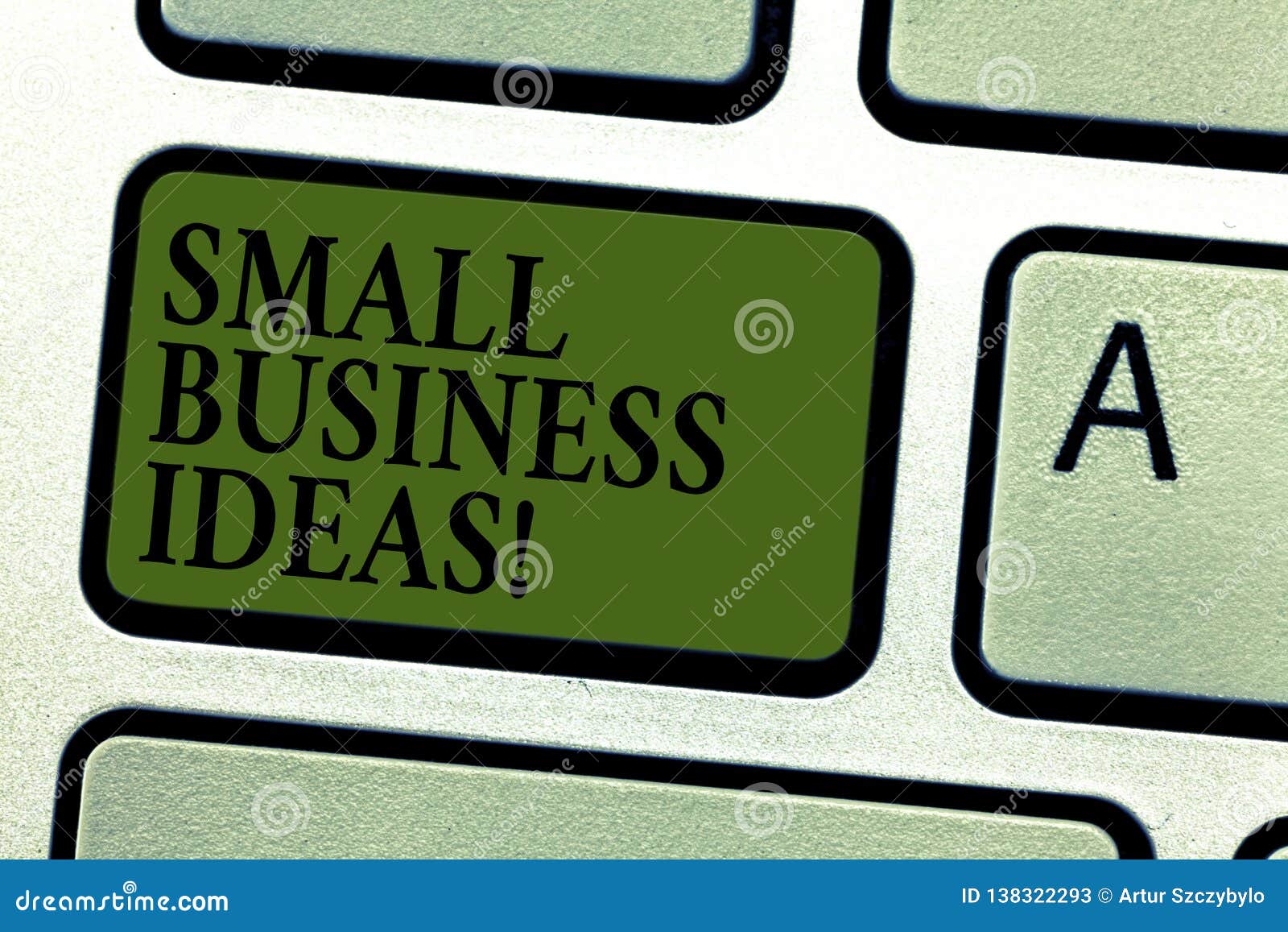 handwriting text small business ideas. concept meaning a concept that can be used for financial business gain keyboard