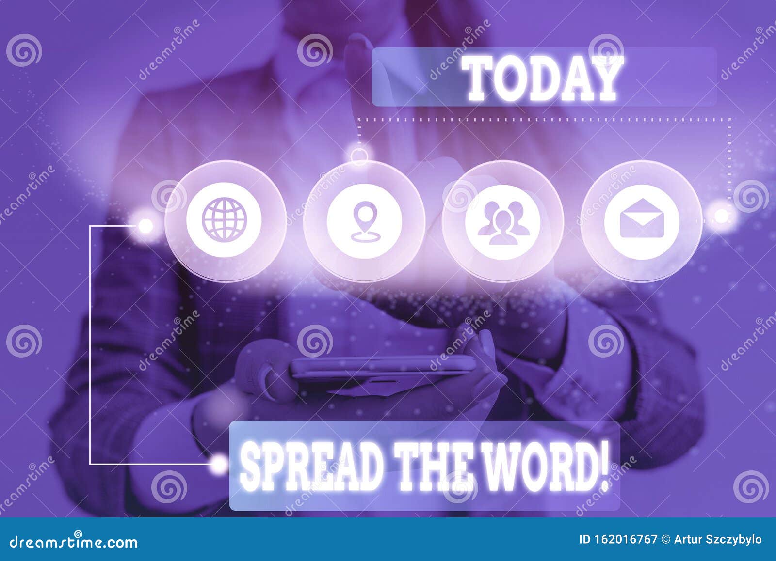 handwriting text spread the word. concept meaning share the information or news using social media picture photo system