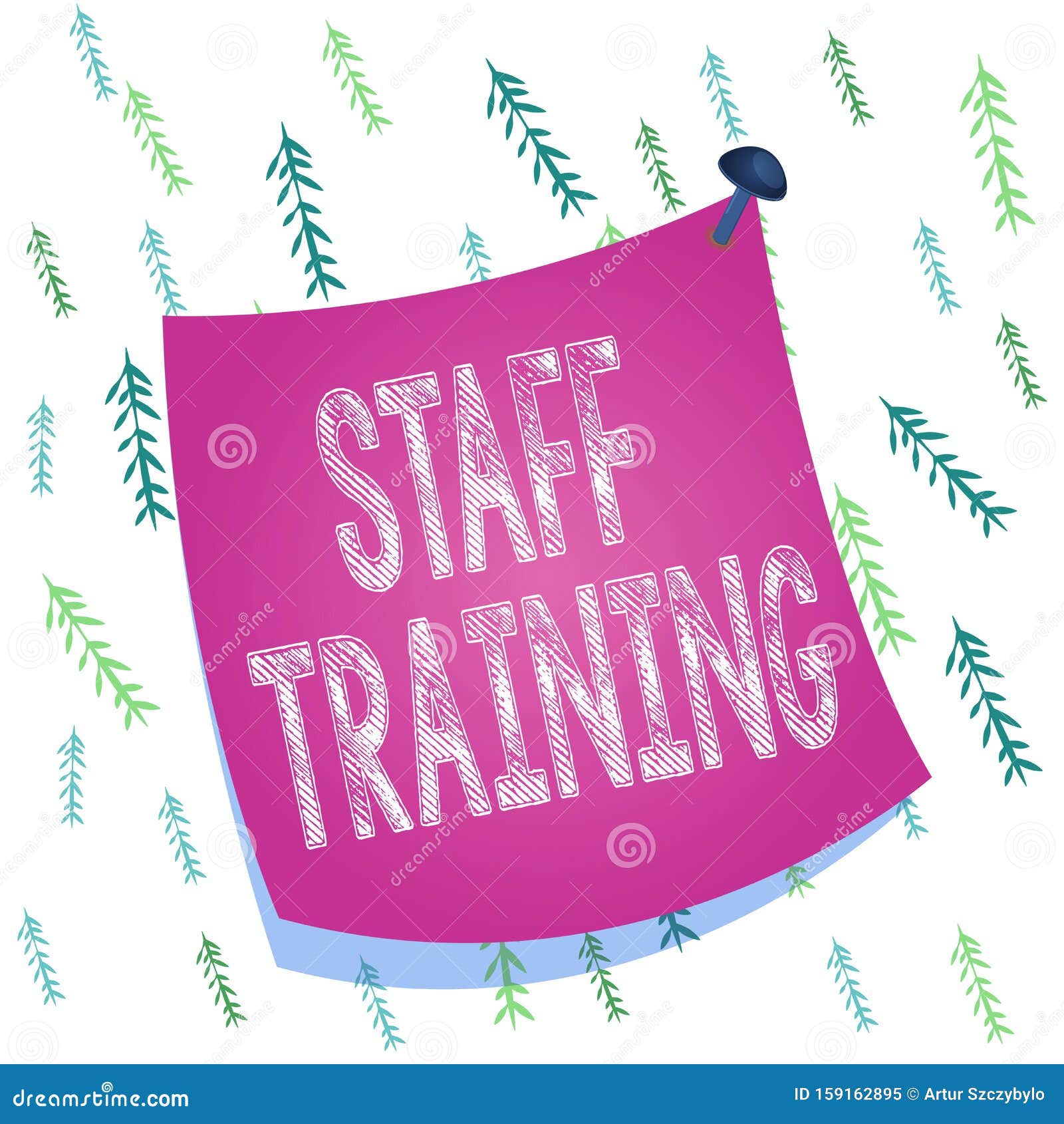 Handwriting Text Staff Training. Concept Meaning Program that Helps