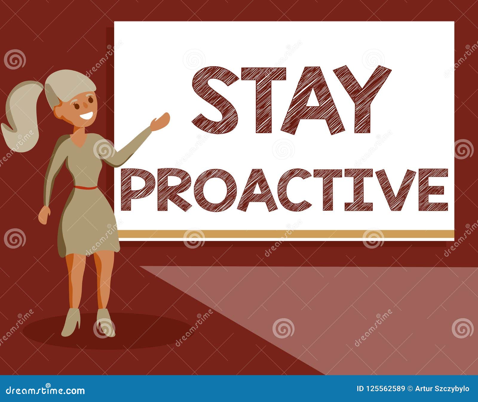 Handwriting Text Stay Proactive Concept Meaning Taking Own Decision To Go Ahead Of Anticipated Events Stock Illustration Illustration Of Mindset Desire