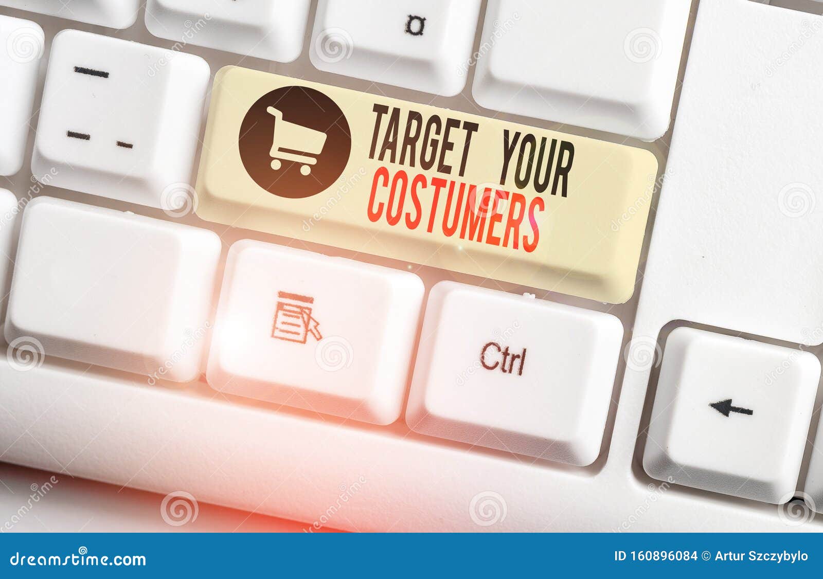 handwriting text target your costumers. concept meaning specific range and interest potential users and buyers white pc