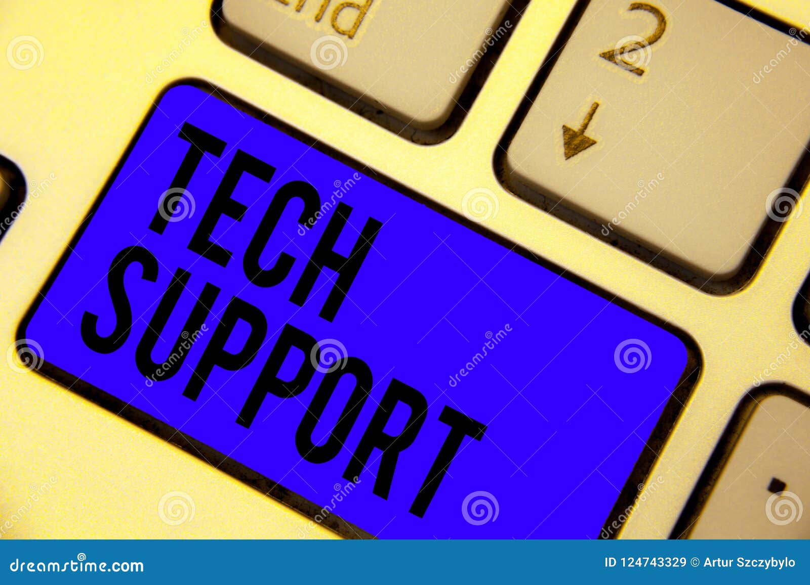 Handwriting Text Tech Support. Concept Meaning Assisting Individuals