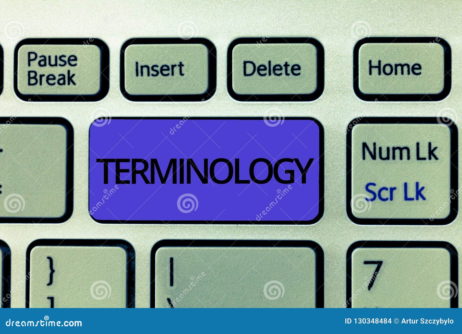 handwriting text terminology. concept meaning terms used with particular technical application in studies