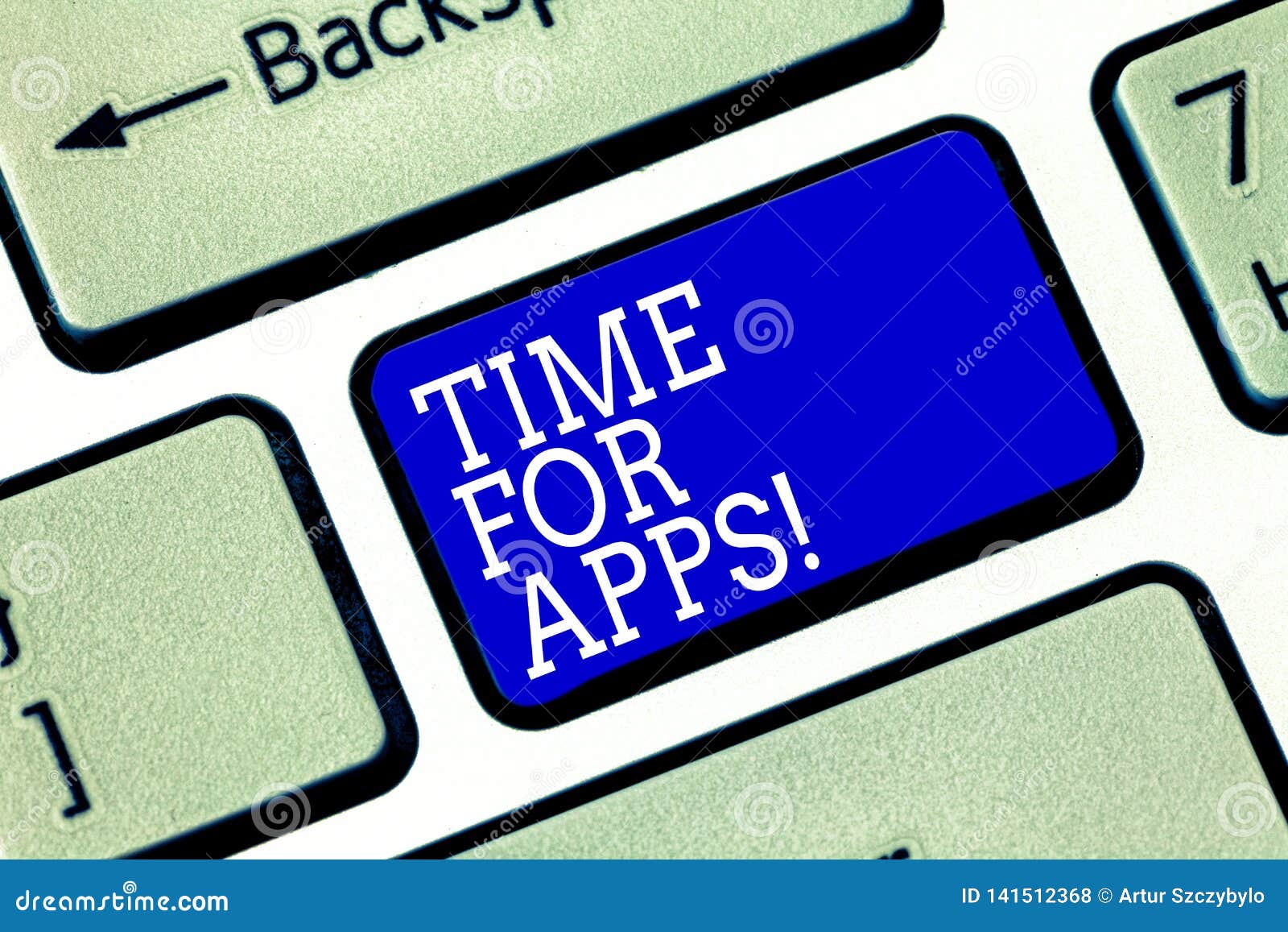 handwriting text time for apps. concept meaning the best fullfeatured service that helps communicate faster keyboard key