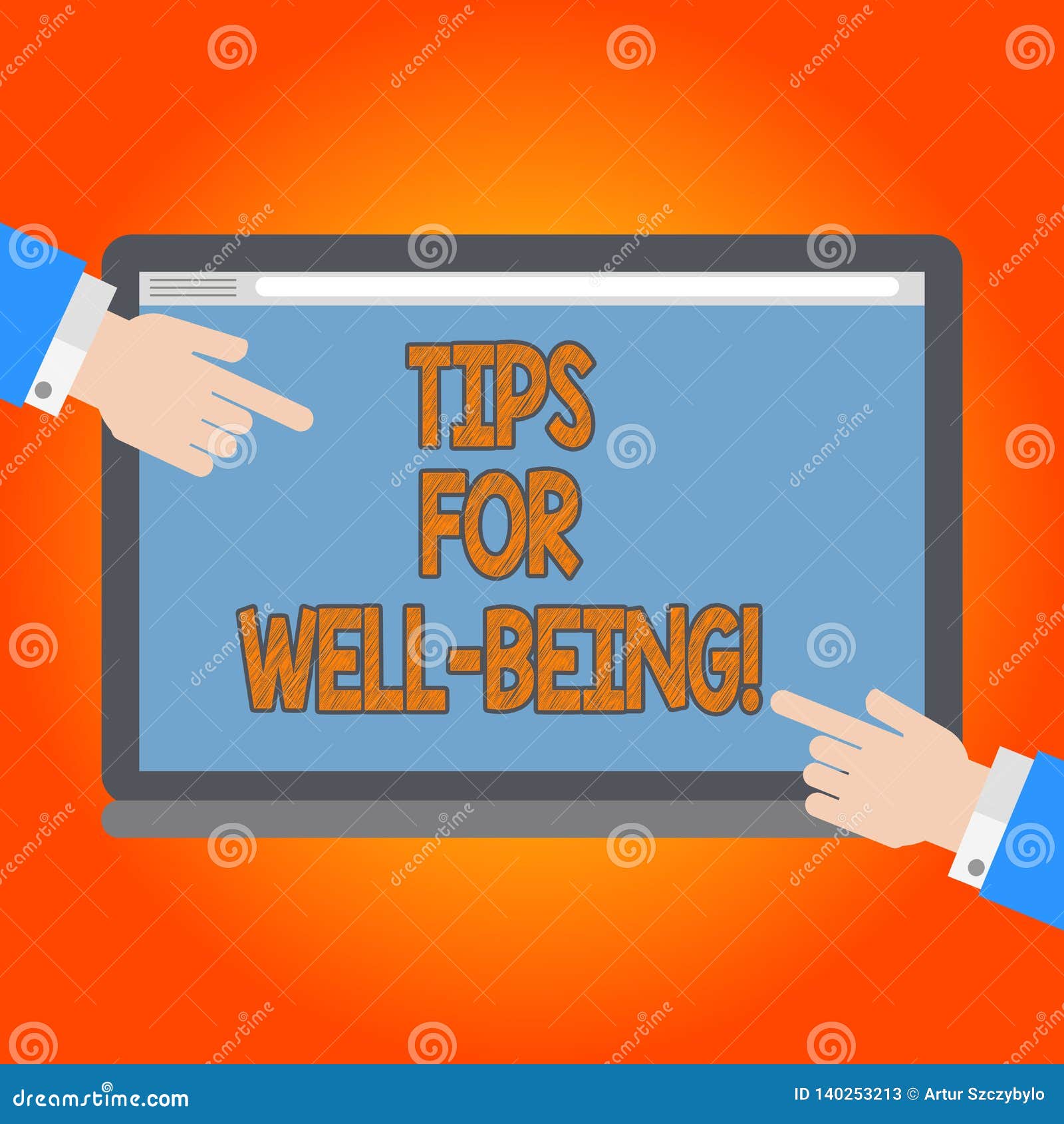 handwriting text tips for well being. concept meaning advices to state of being comfortable healthy or happy hu analysis hands