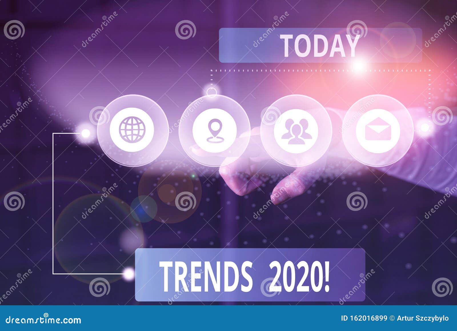 Handwriting Text Trends 2020. Concept Meaning General Direction in