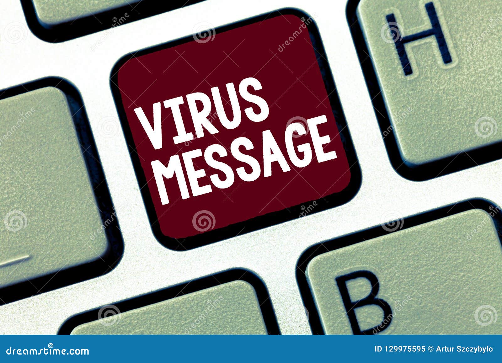 Handwriting Text Virus Message. Concept Meaning Malicious Software