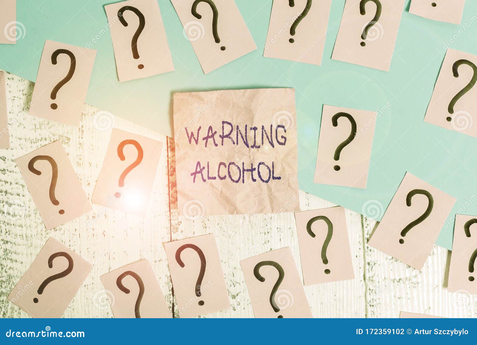 Handwriting Text Warning Alcohol. Concept Meaning Messages Appear on