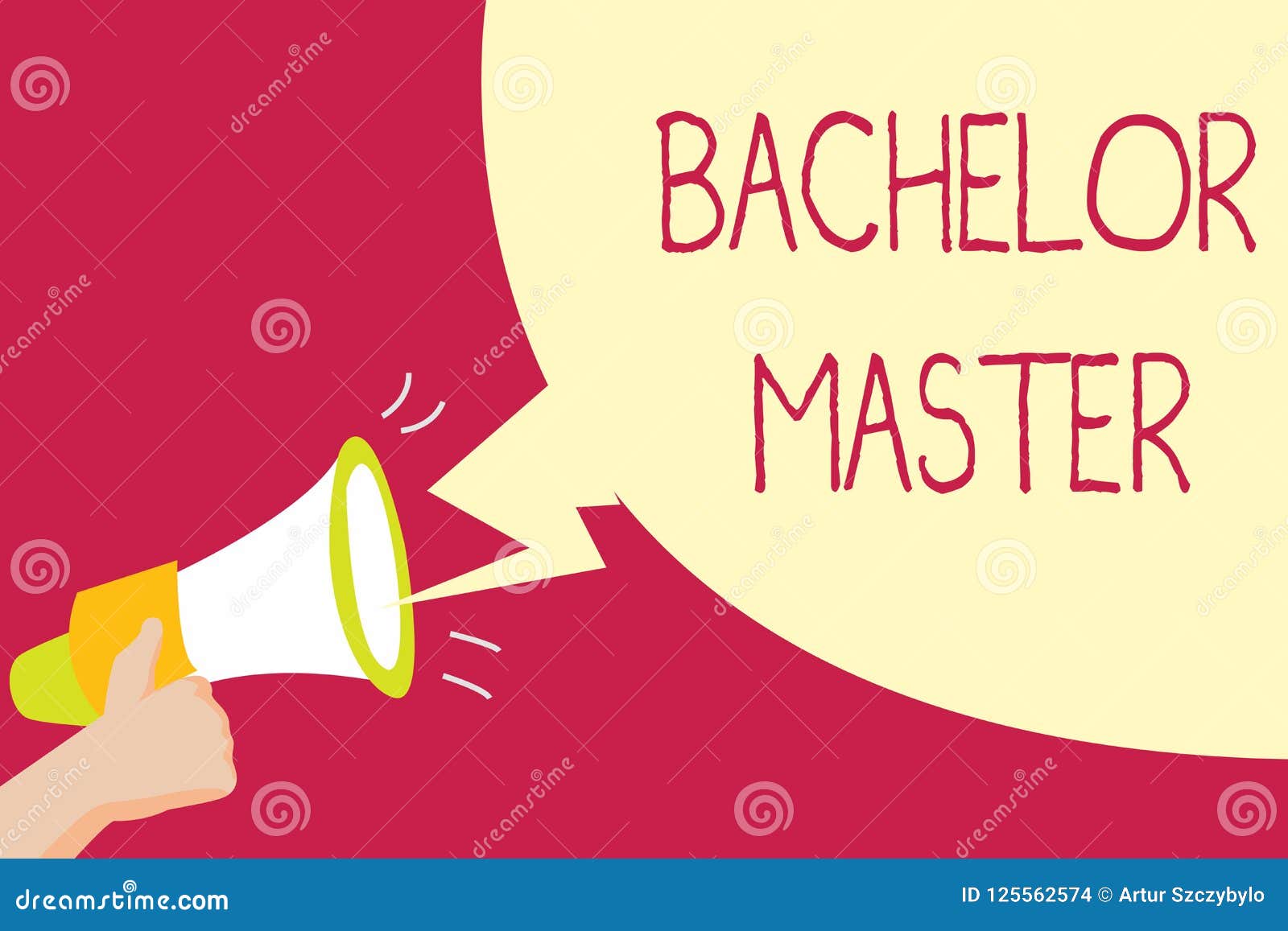 Handwriting Text Writing Bachelor Master. Concept Meaning an Advanced