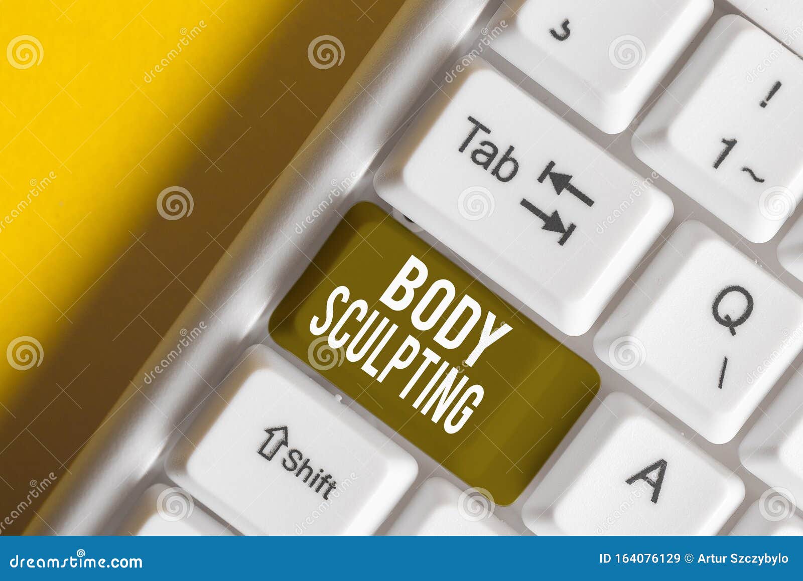 Handwriting Text Writing Body Sculpting. Concept Meaning Activity