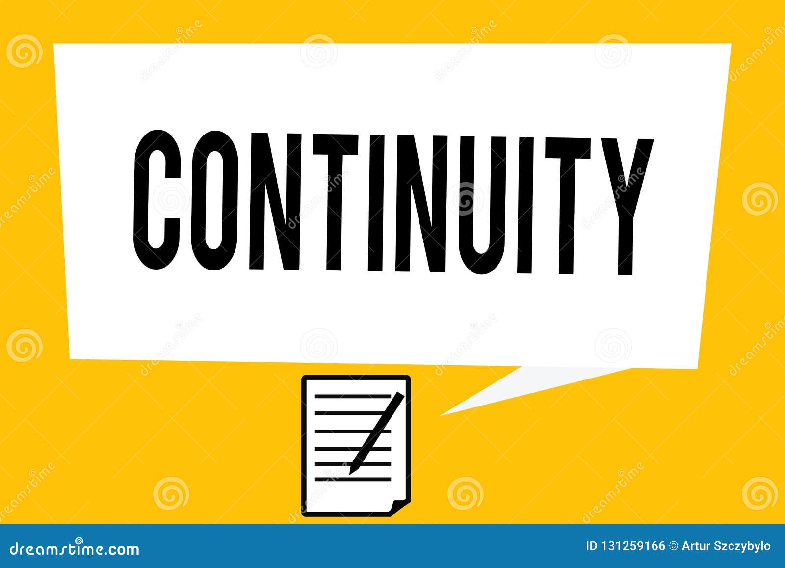 Handwriting Text Writing Continuity. Concept Meaning Unbroken