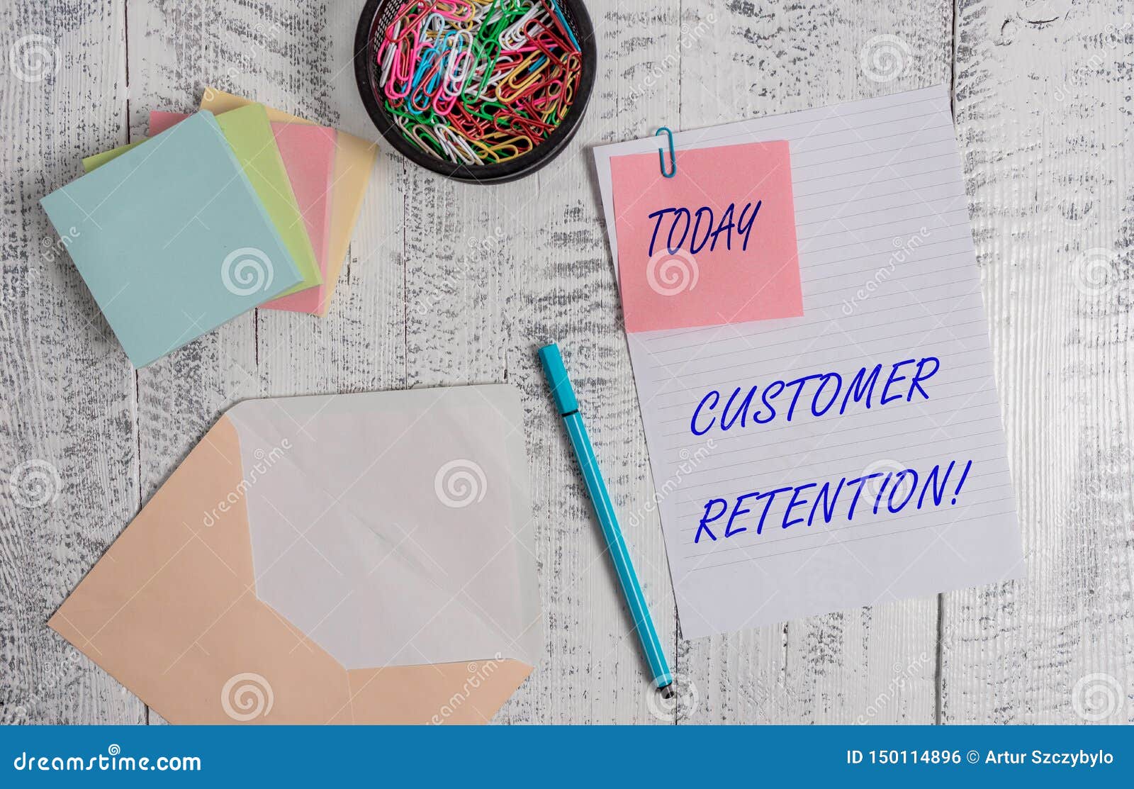Handwriting Text Writing Customer Retention. Concept Meaning Keeping