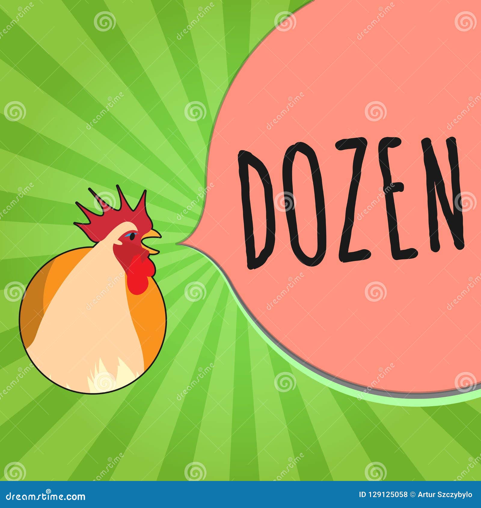 Handwriting Text Writing Dozen. Concept Meaning Group Or ...