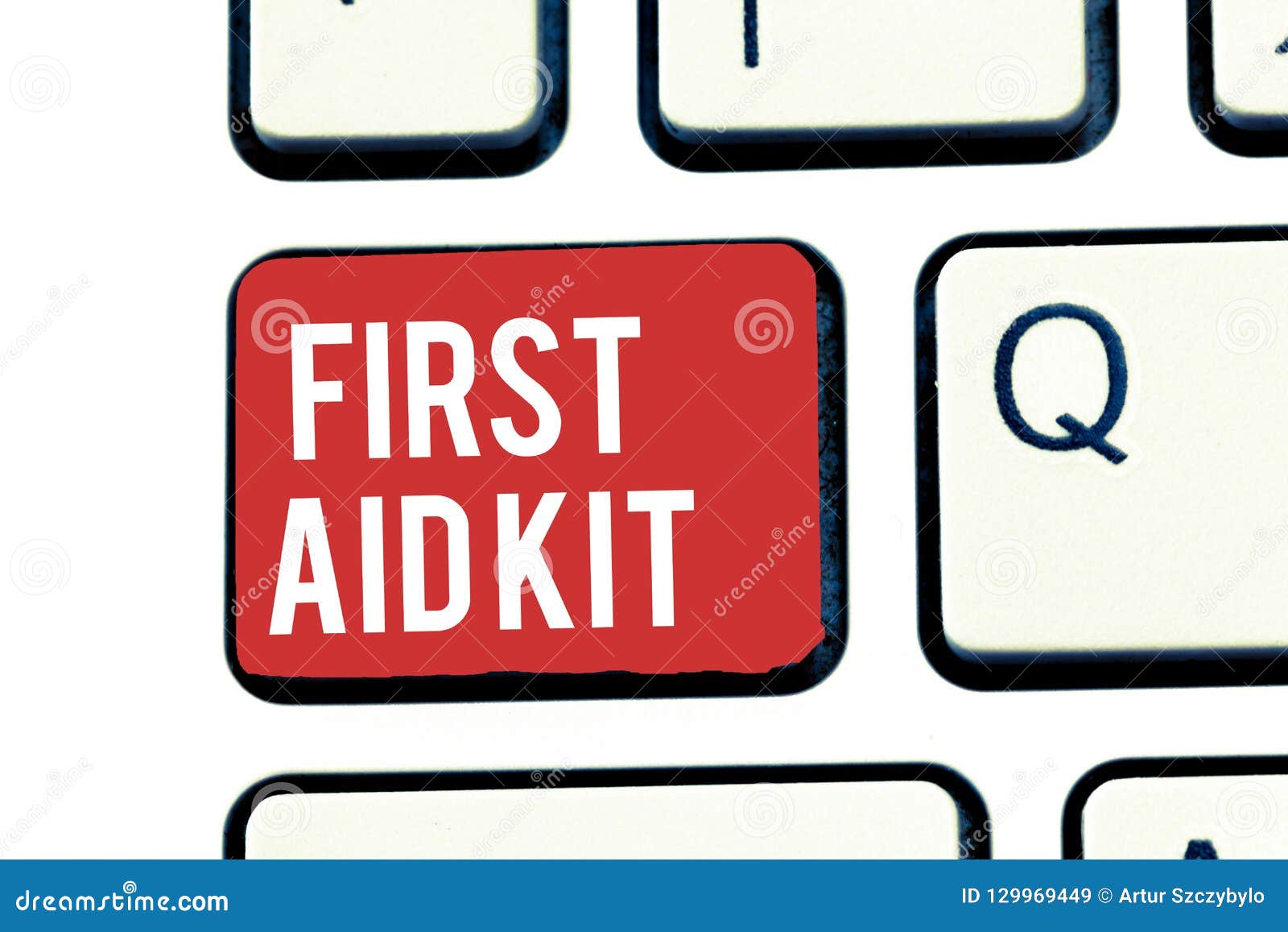 Handwriting Text Writing First Aid Kit. Concept Meaning Set of