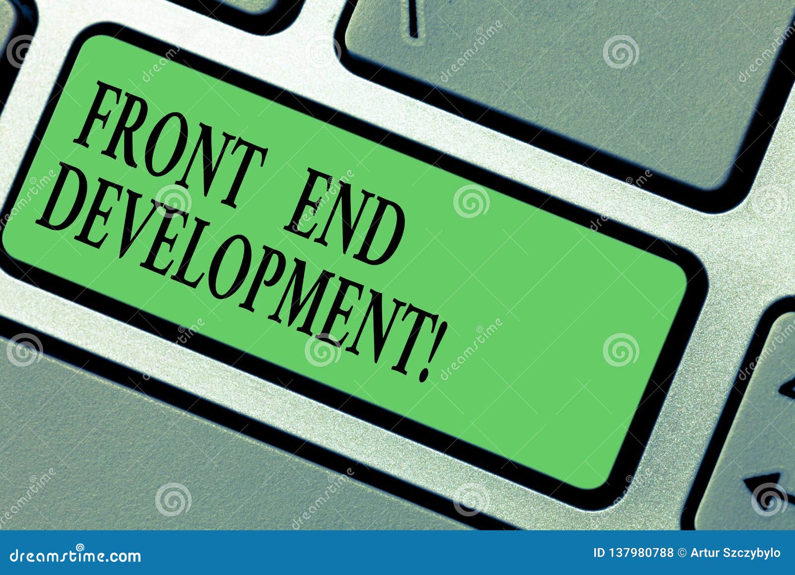 Handwriting Text Writing Front End Development. Concept Meaning