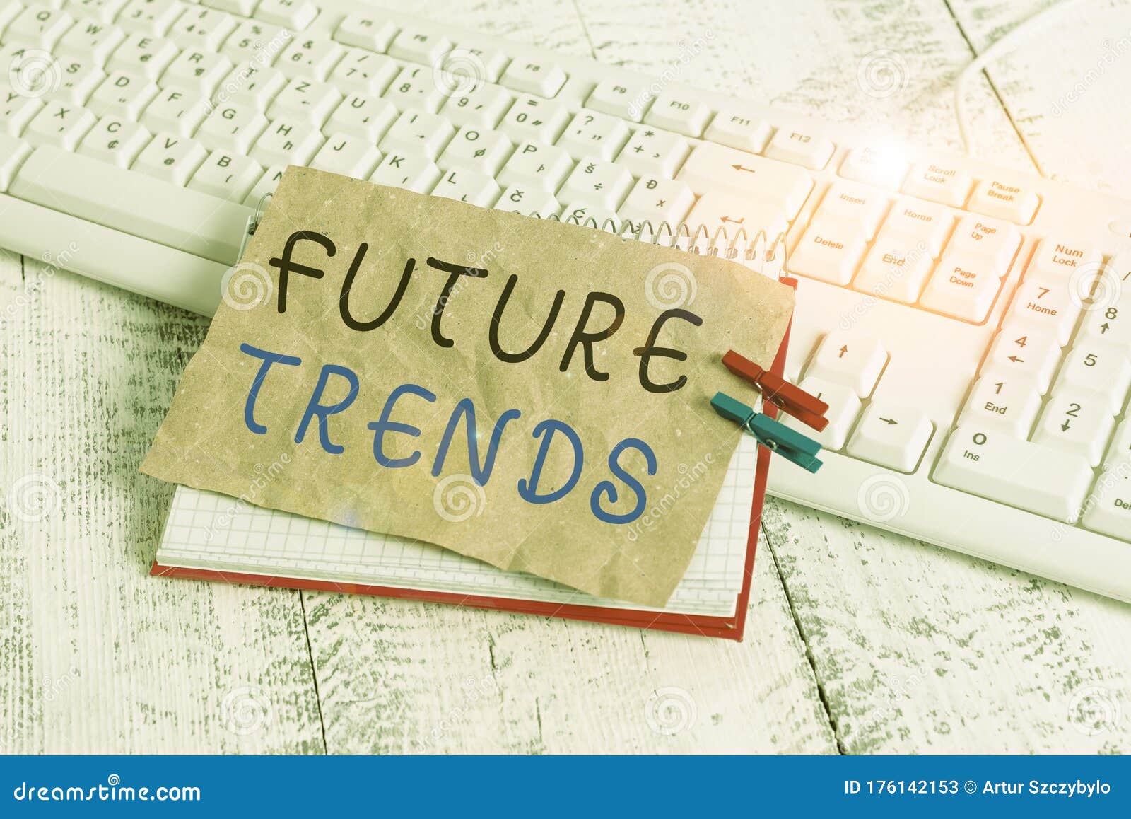Handwriting Text Writing Future Trends. Concept Meaning Forecasts