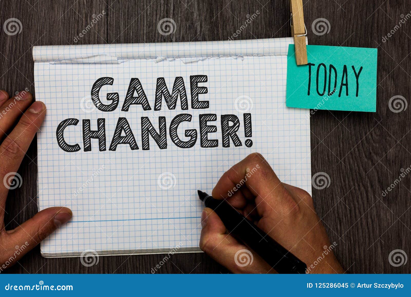 handwriting text writing game changer. concept meaning sports data scorekeeper gamestreams live scores team admins open notebook c