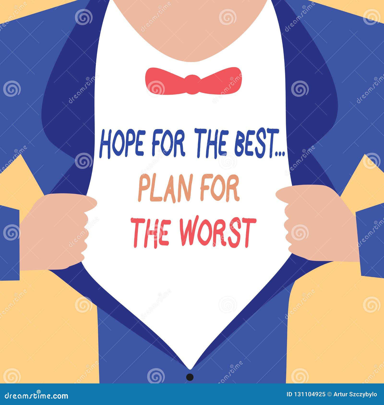 Handwriting Text Writing Hope for the BestPlan for the Worst