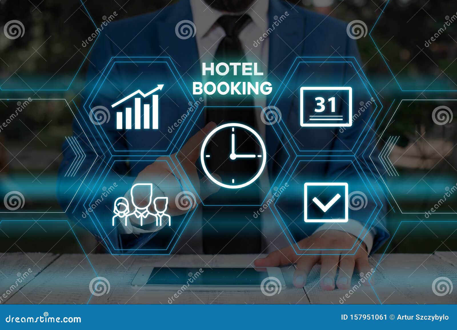 handwriting text writing hotel booking. concept meaning online reservations presidential suite de luxe hospitality male