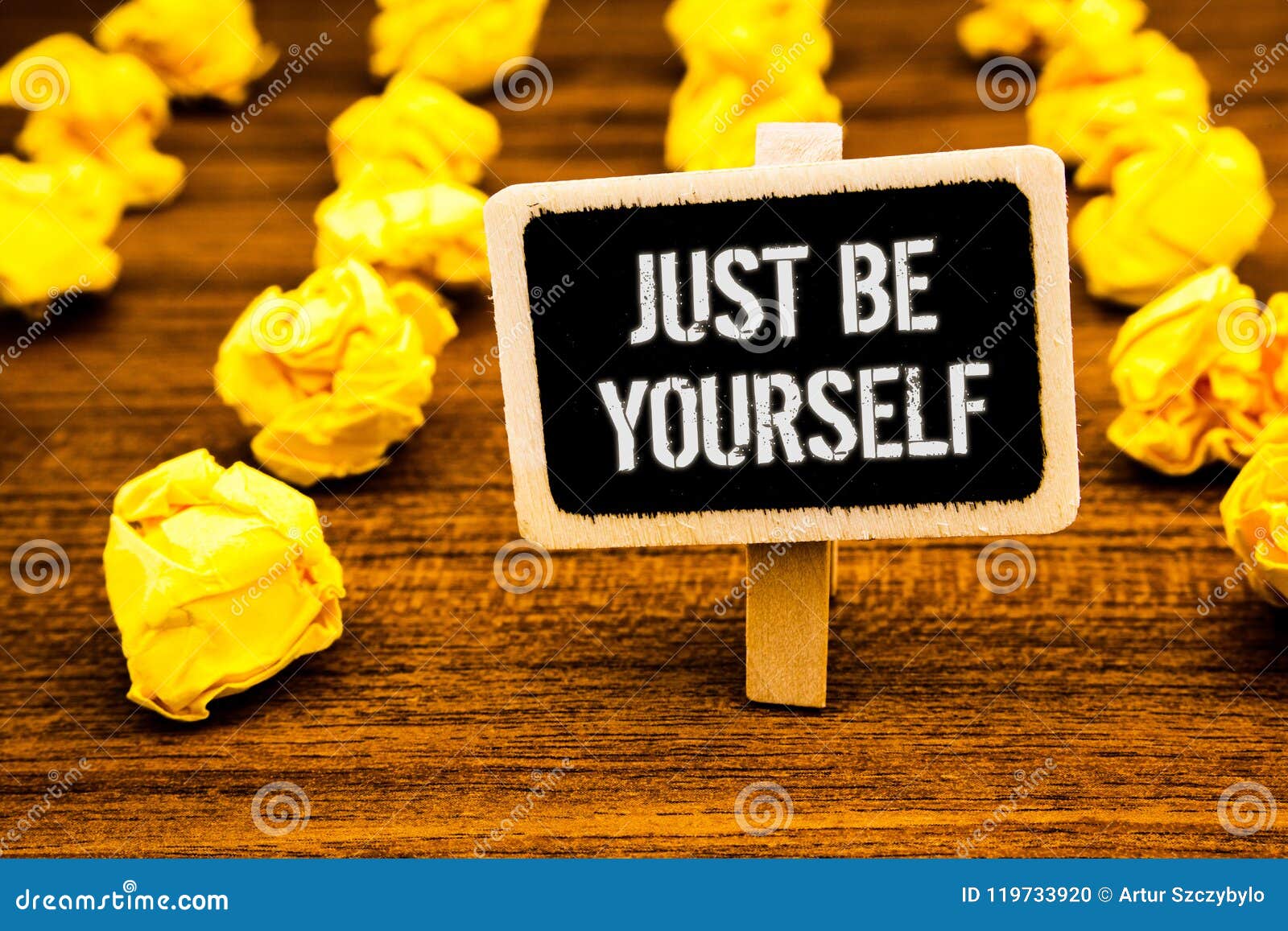 handwriting text writing just be yourself. concept meaning self attitude confidence true confident honesty motivation white text b