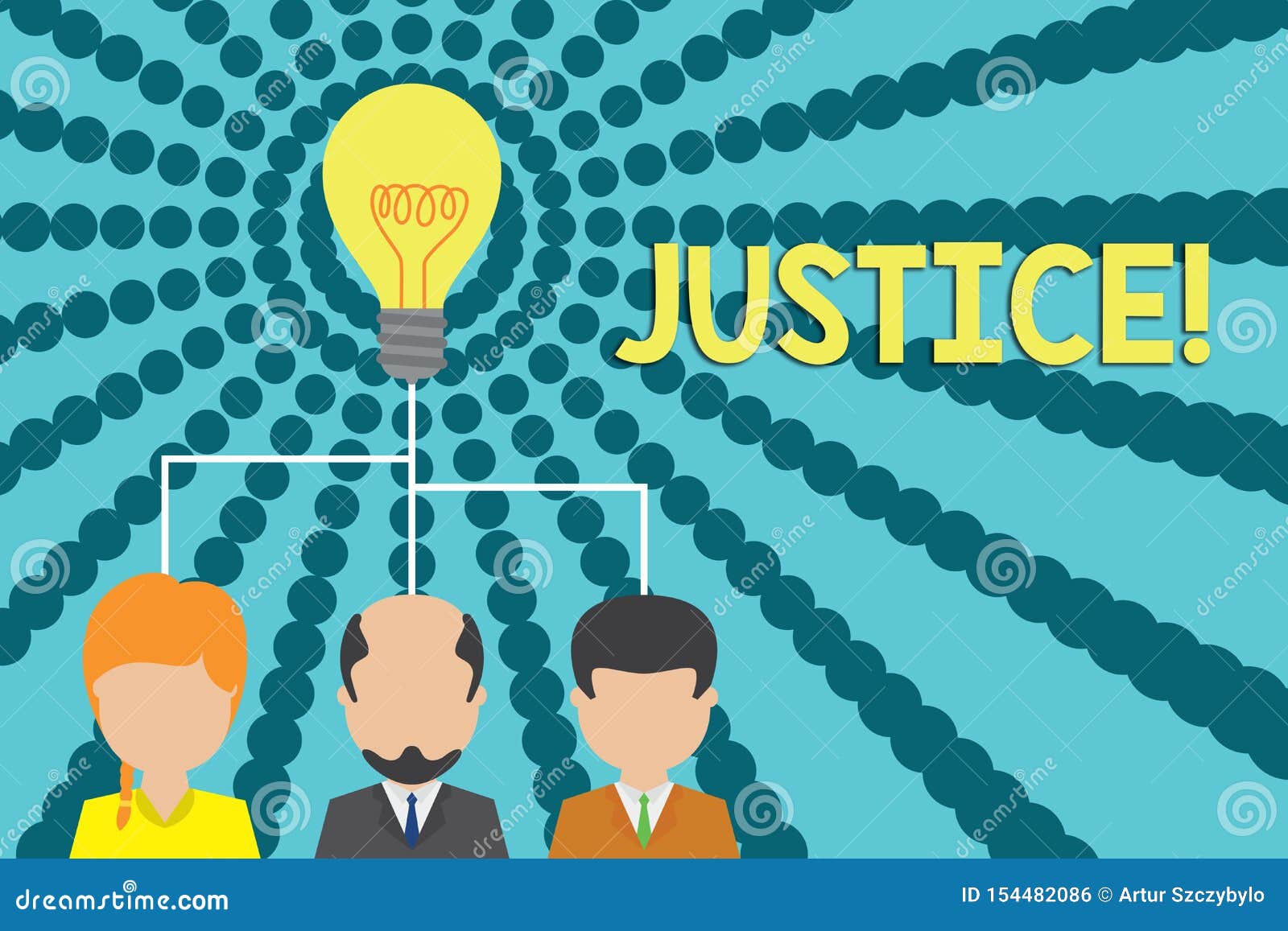 handwriting text writing justice. concept meaning impartial adjustment of conflicting claims or assignments group three