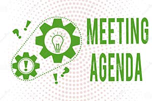 Handwriting Text Writing Meeting Agenda Concept Meaning An Agenda Sets 