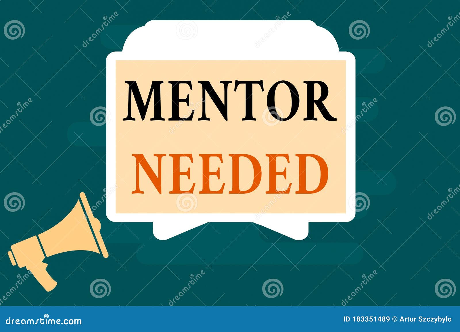 Handwriting Text Writing Mentor Needed. Concept Meaning Employee Training Under Senior Assigned Act As Advisor Megaphone Stock Illustration - Illustration of consultancy, 183351489