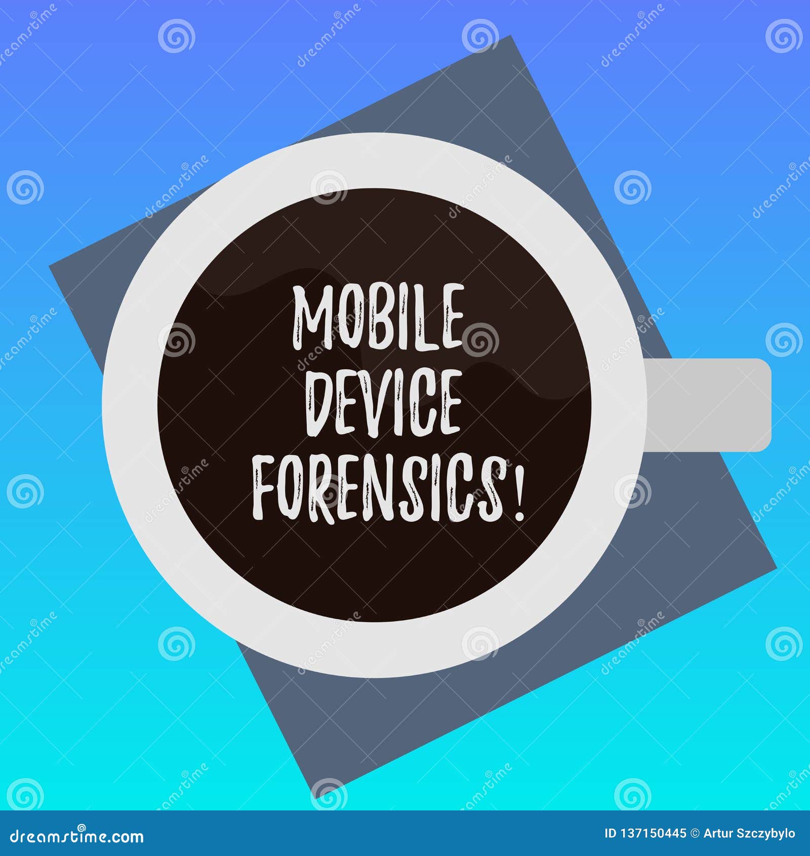 Handwriting Text Writing Mobile Device Forensics. Concept Meaning