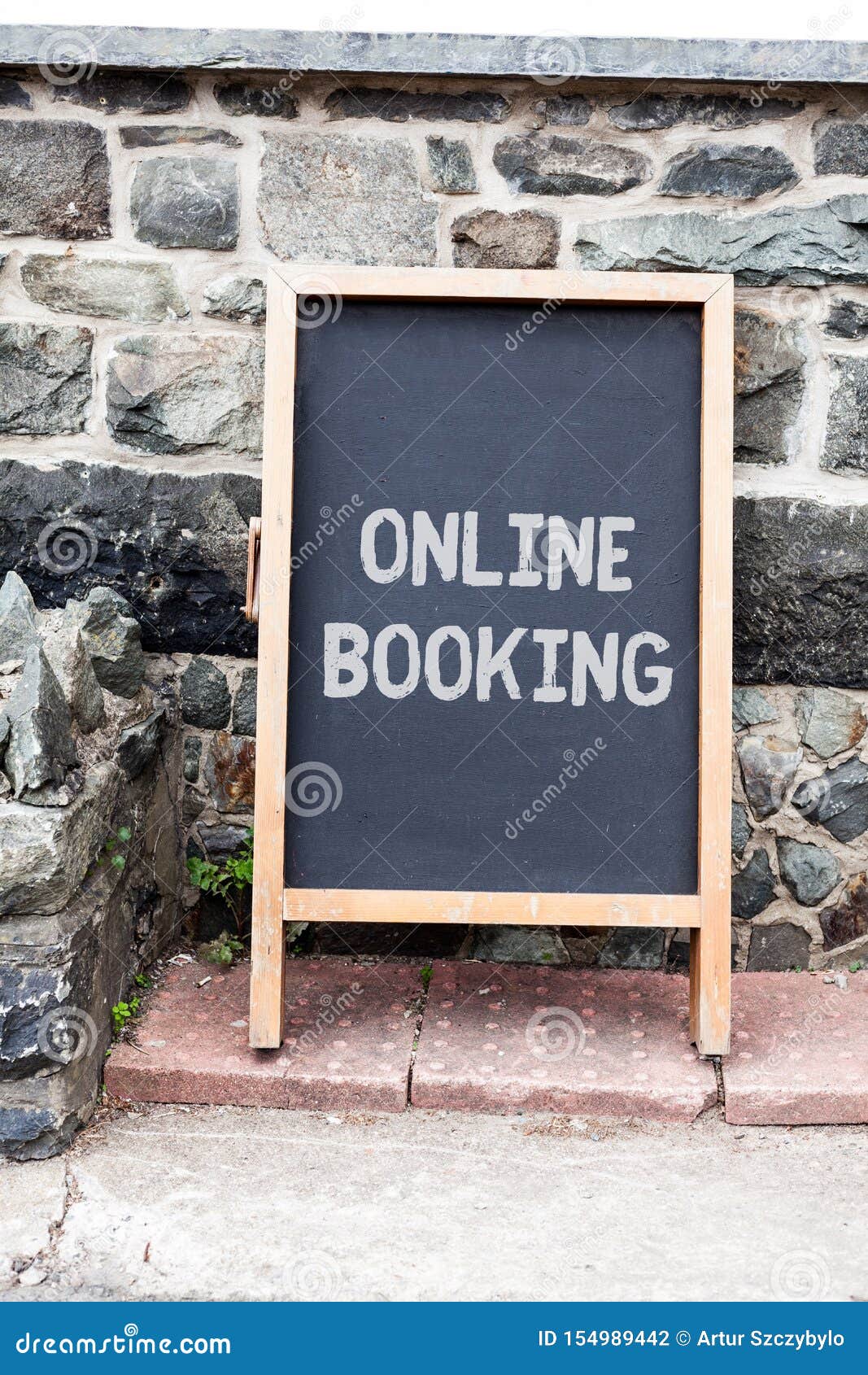 Handwriting Text Writing Online Booking Concept Meaning