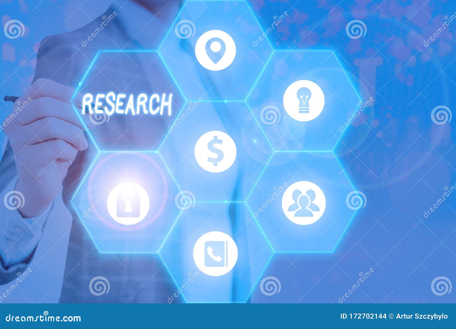 Handwriting Text Writing Research. Concept Meaning Systematic