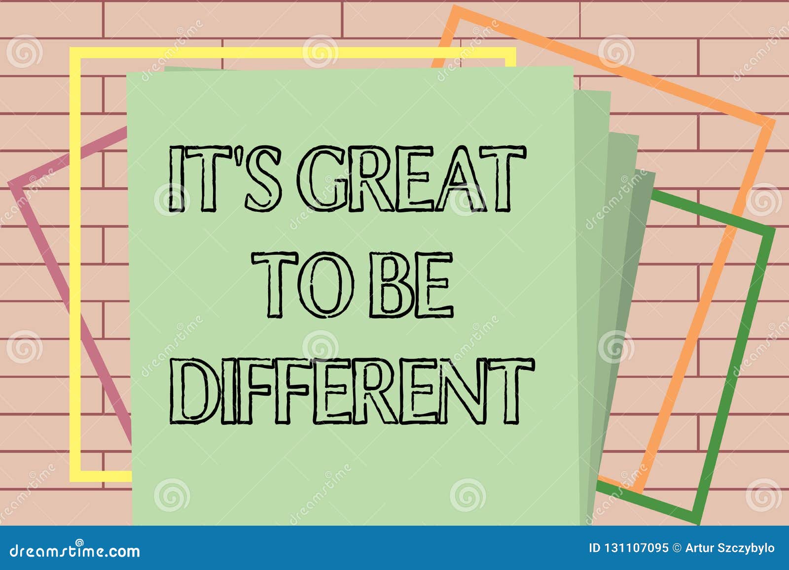 handwriting text writing it s is great to be different. concept meaning embrace your individuality and uniqueness