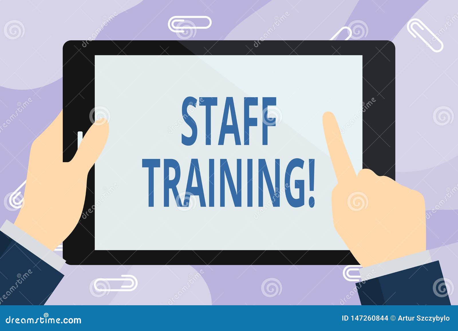 Handwriting Text Writing Staff Training. Concept Meaning Program that