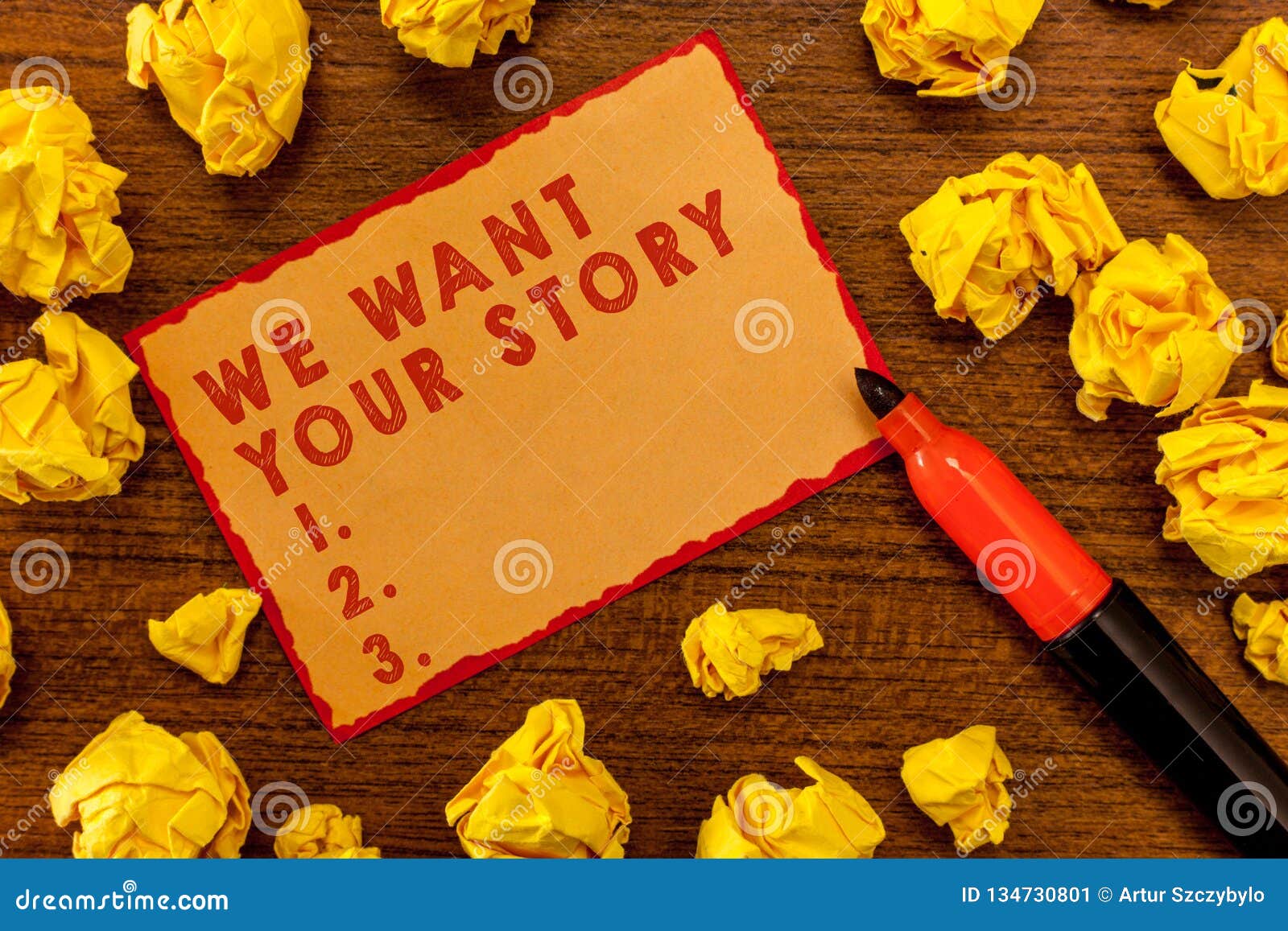 handwriting text writing we want your story. concept meaning tell us something a glimpse about your life history