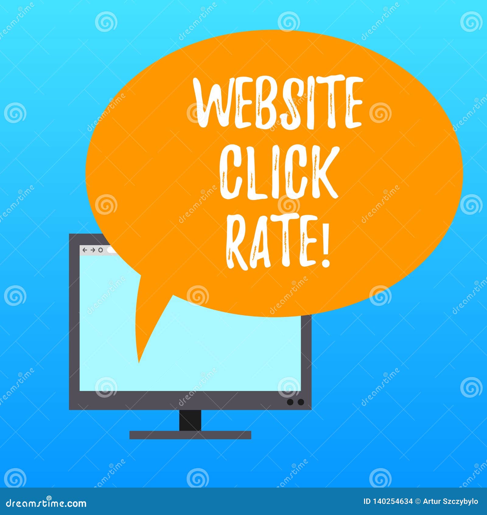 handwriting text writing website click rate. concept meaning ratio users who click specific link to number total users mounted