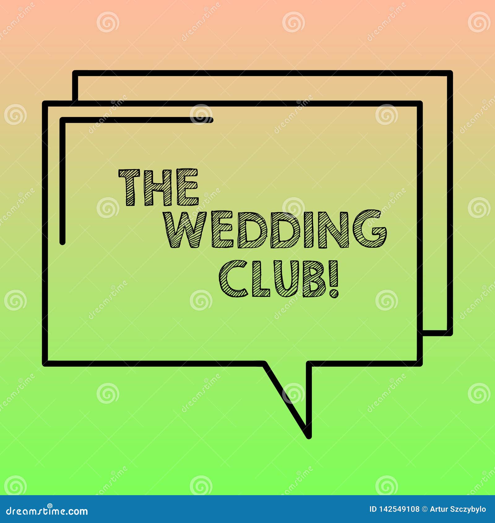 Handwriting Text Writing The Wedding Club Concept Meaning Place