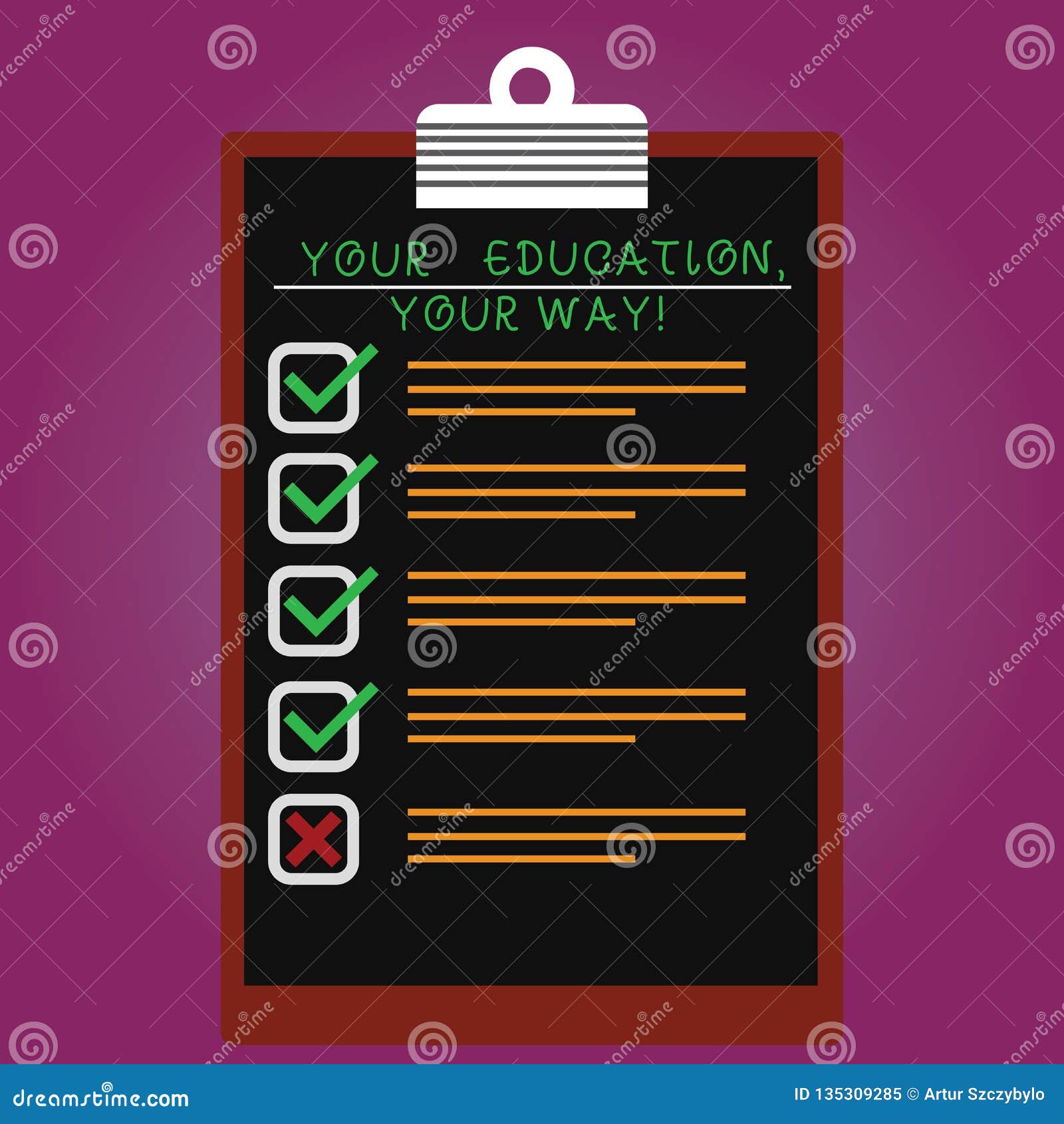 Handwriting Text Your Education Your Way. Concept Meaning Educational  Background Knowledge Gives Direction Lined Color Stock Illustration -  Illustration of inspiration, development: 135309285