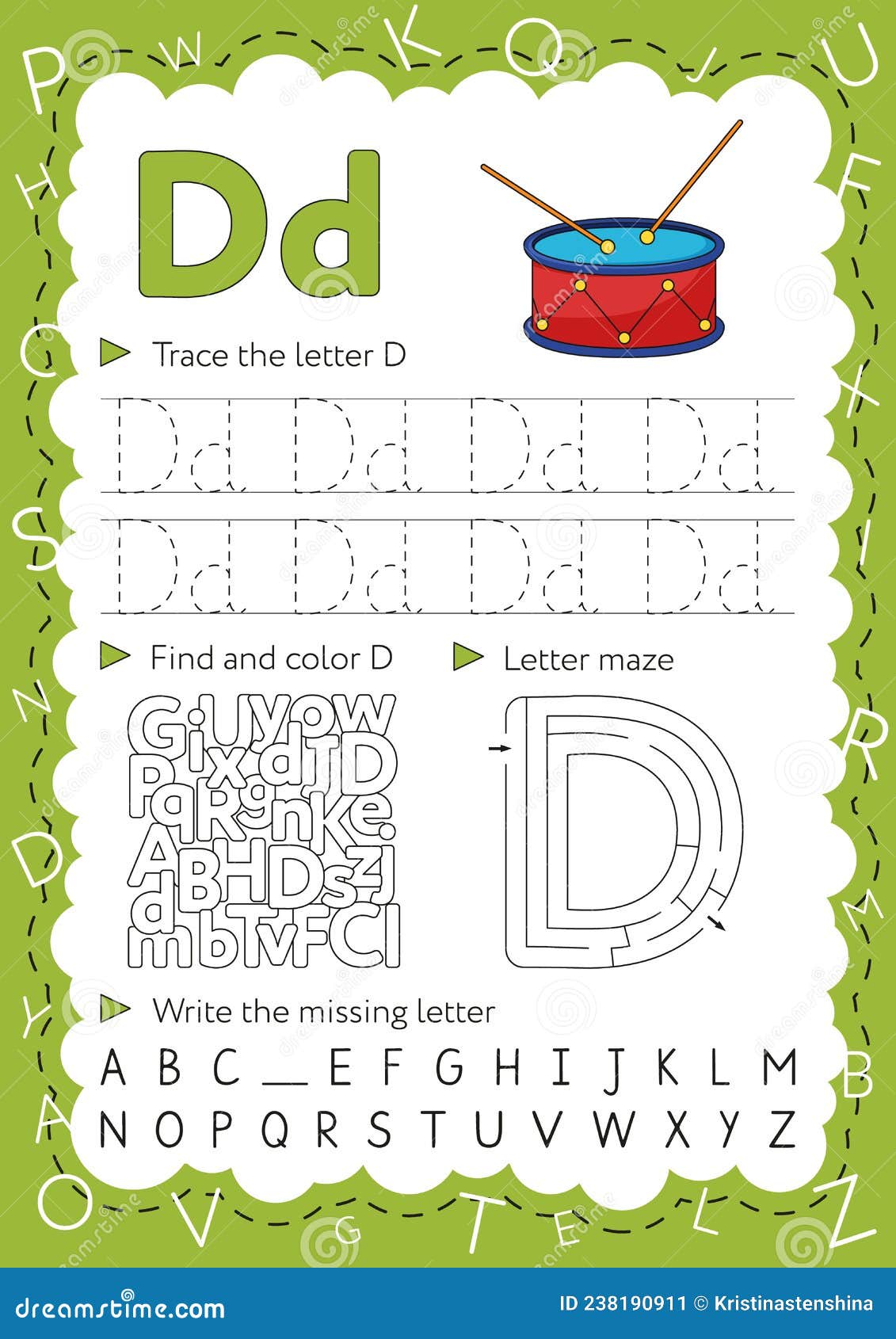 Handwriting Workbook for Children. Worksheets for Learning Letters ...
