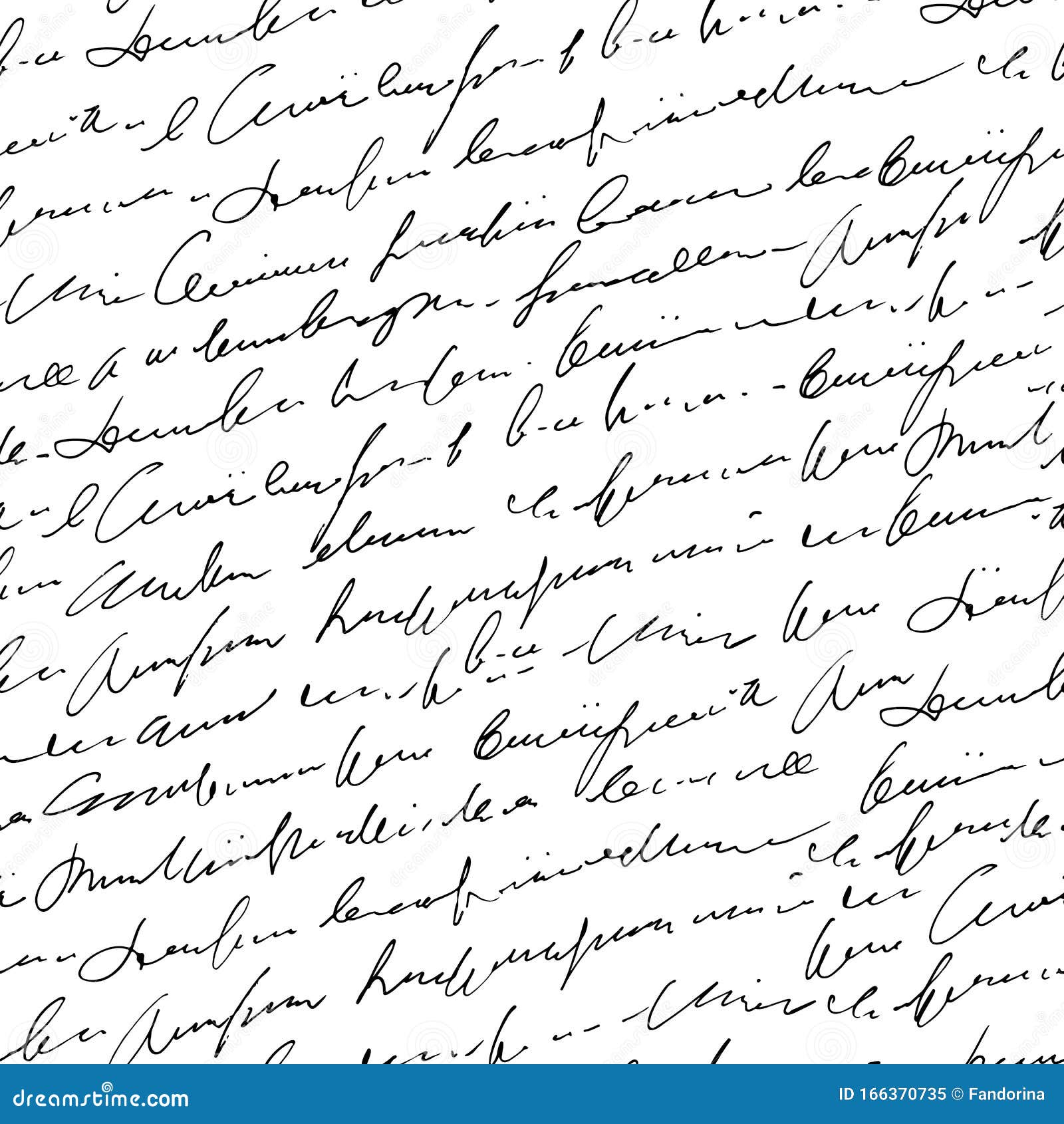 handwritten abstract text seamless pattern