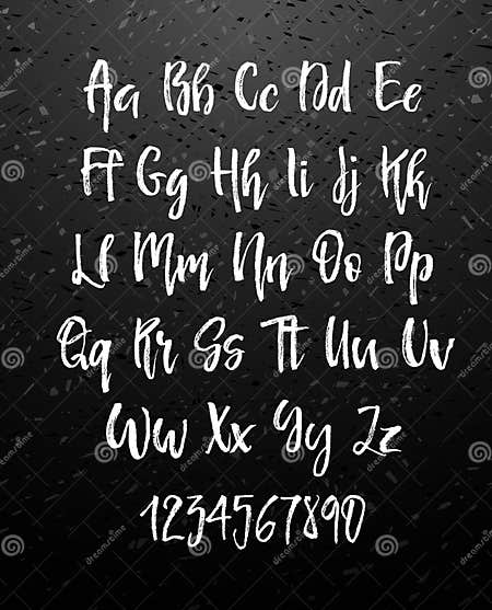 Handwritten Brush Style Modern Cursive Font on Chalkboard Background ...