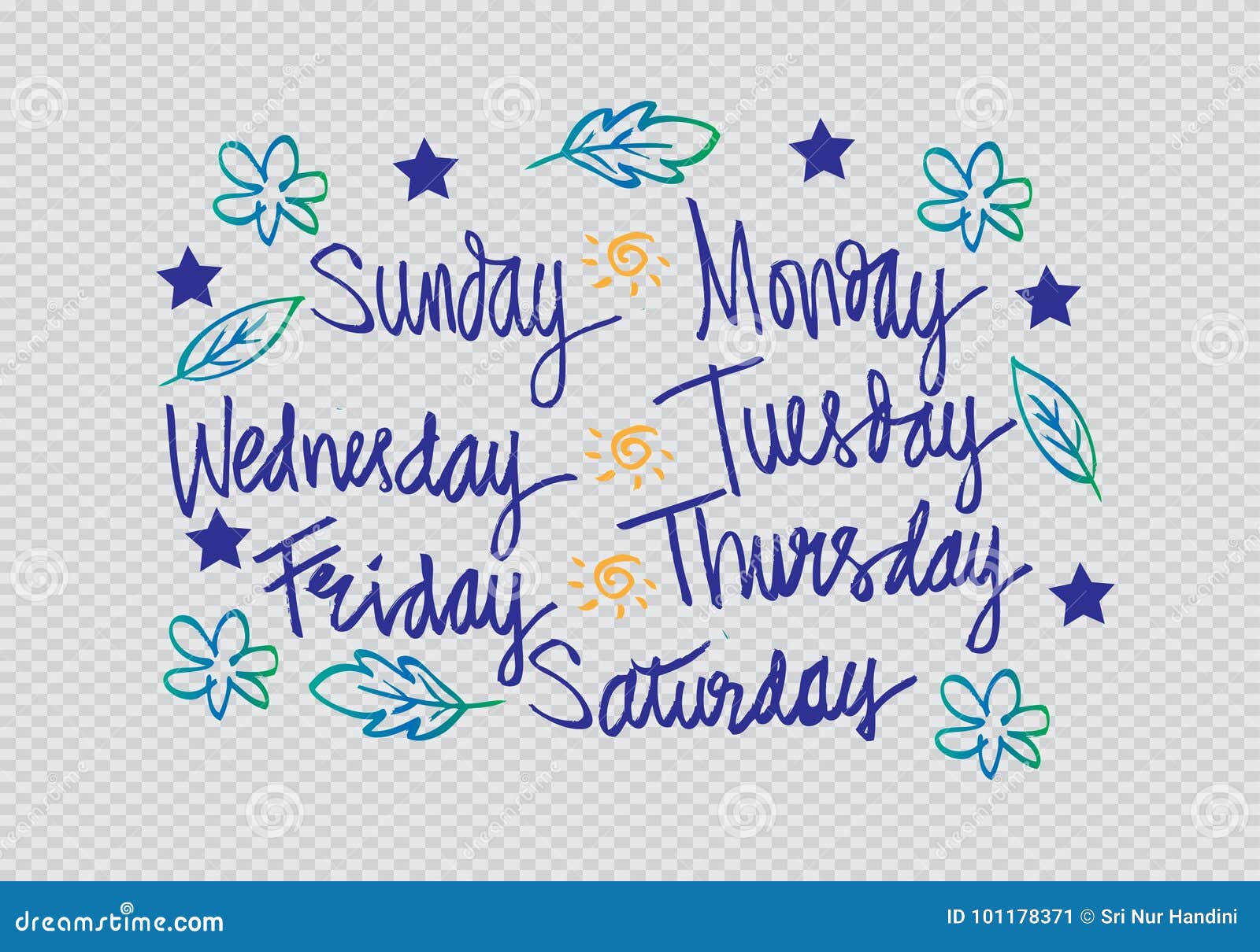 Monday tuesday wednesday thursday friday saturday sunday Vectors &  Illustrations for Free Download