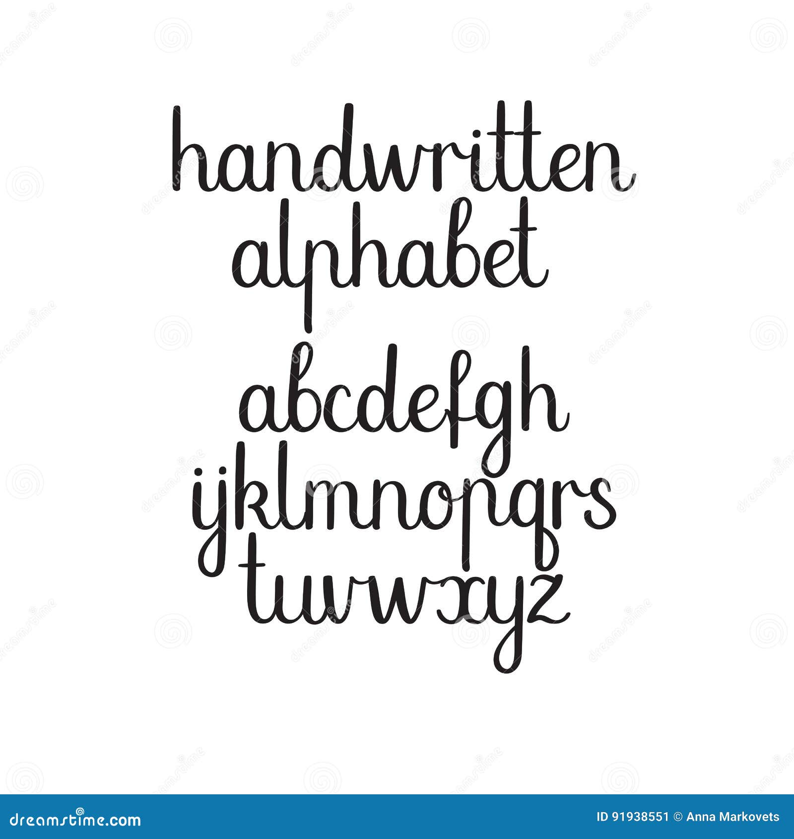 Vector Calligraphy Alphabet Stock Illustrations – 198,674 Vector