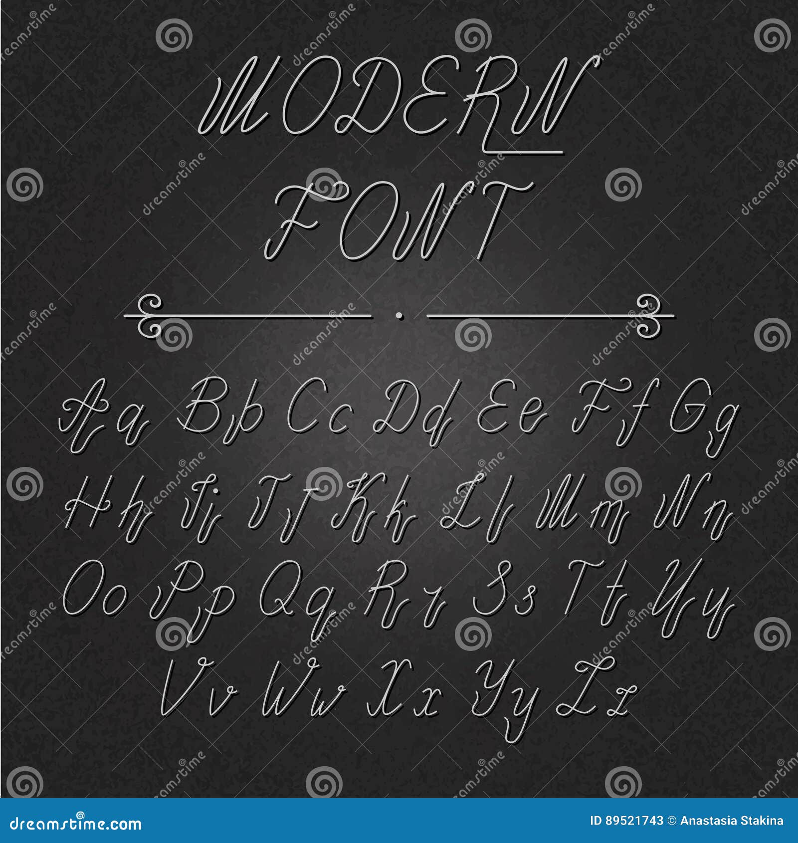 Handwritten Lettering Font Alphabet Stock Vector Illustration Of